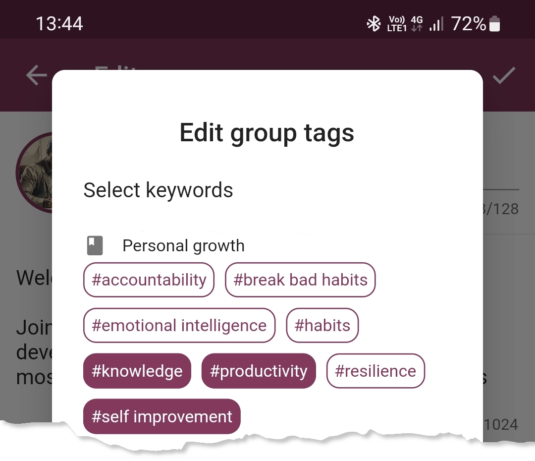 ACHIEVEup group tags